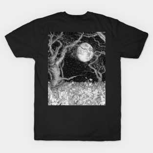 The Midnight Flowered Forest T-Shirt